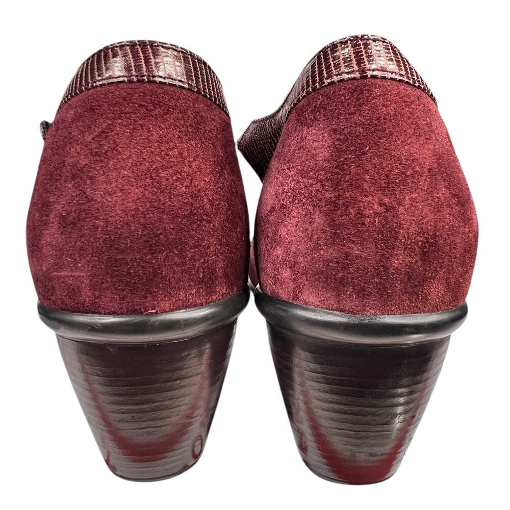 Dansko Women’s Roxy Maroon Suede Mary Janes Size 39 US 8.5/9 - Picture 8 of 12